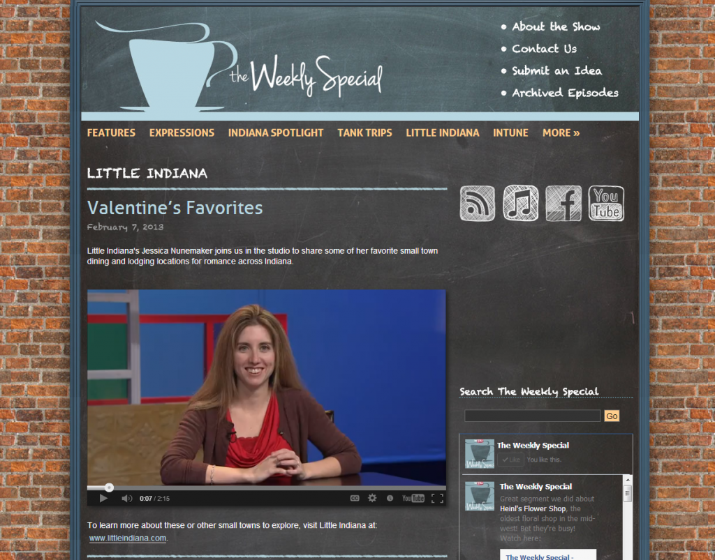 little Indiana, Jessica Nunemaker, on PBS' The Weekly Special