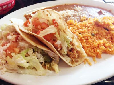 The chicken tacos at Serranos in Valparaiso, Indiana were filling and flavorful.